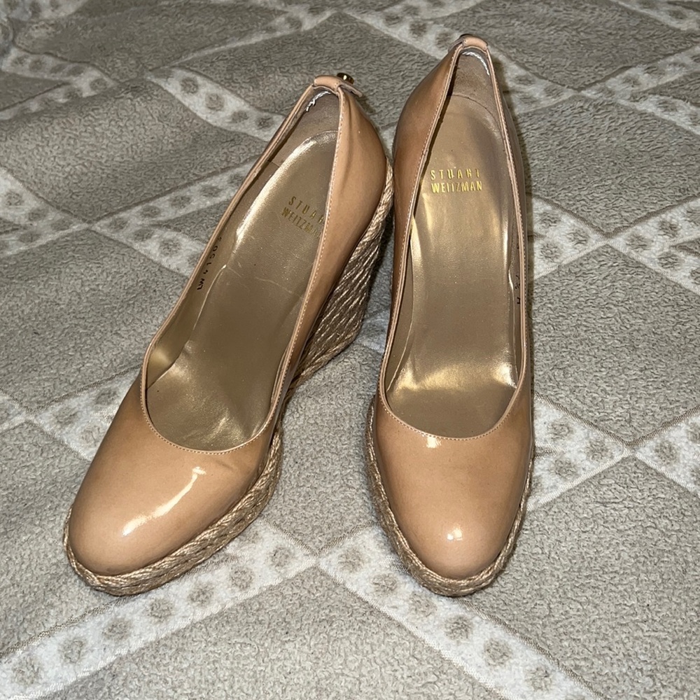 Stuart Weitzman Cork Swoon wedges